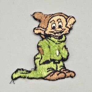 Vintage Disney Embroidered Dopey Dwarf Applique Patch Snow White